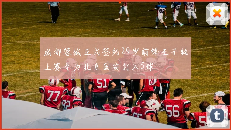 成都蓉城正式签约29岁前锋王子铭上赛季为北京国安打入5球